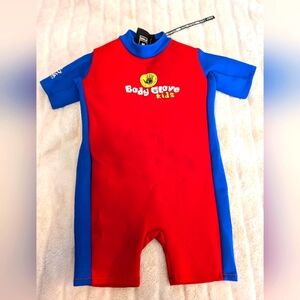 Body Glove‎ Kids Red and Blue Shorty  Padded Float Wetsuit Size Medium